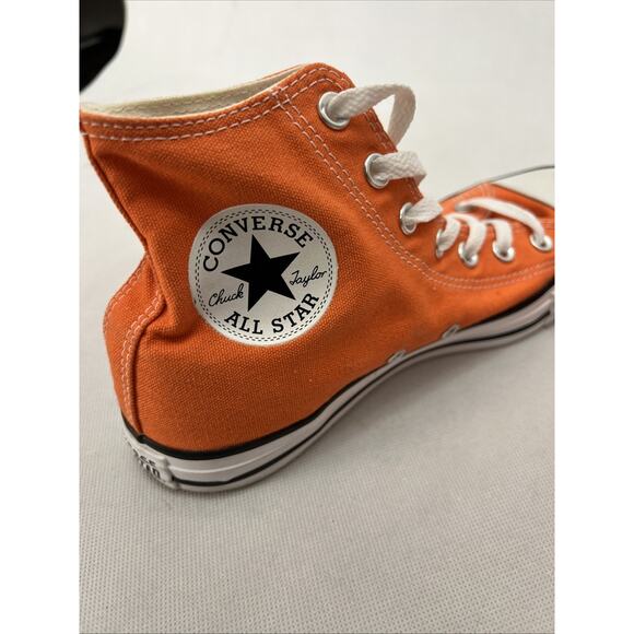 Converse Chuck Taylor All Star Womens Orange Size 8 High Top Shoes - Picture 6 of 9